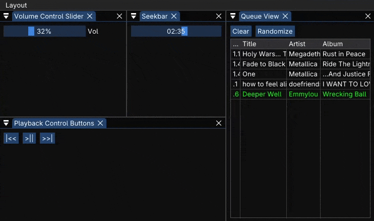 Animation of customizing the Impy-D interface.